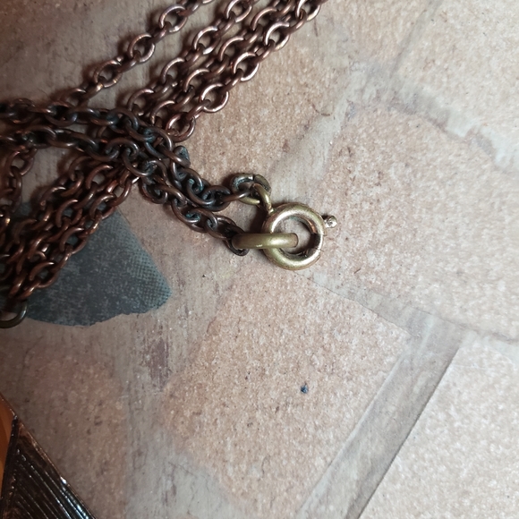 Gorgeous copper Moda International handmade long necklace. - Picture 4 of 5